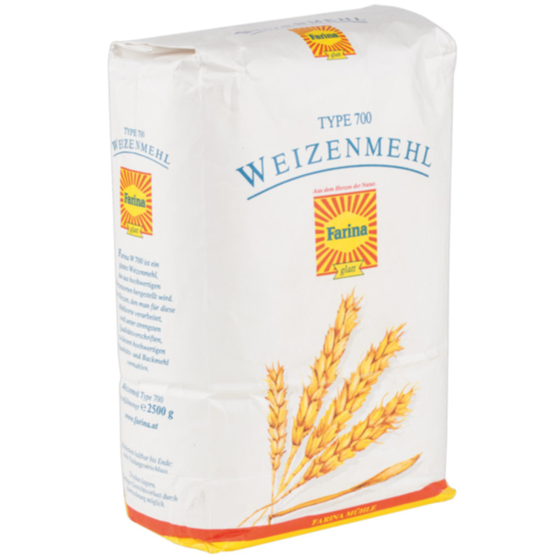 Farina Weizenmehl glatt Type 700 2,5 kg Universelles Weizenmehl für Brot, Pizza und Gebäck